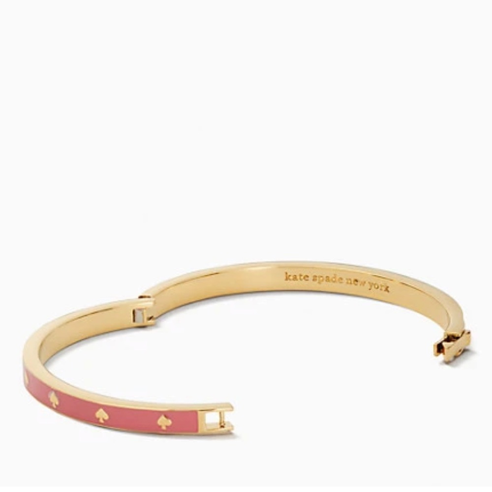 NWT kate spade spot the spade enamel hinged bangle - Picture 4 of 7